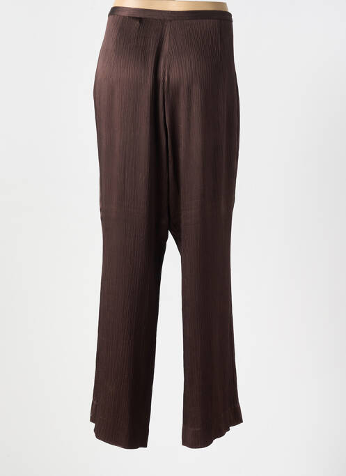 Pantalon droit marron UN JOUR AILLEURS pour femme
