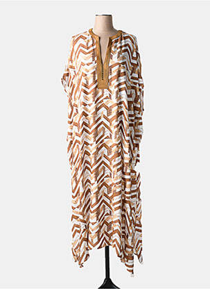 Robe de plage manches courtes marron MARYAN MEHLHORN femme