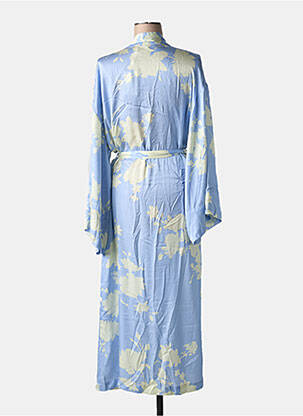 Robe de chambre fermeture ceinture à nouer à la taille bleu PLUTO femme