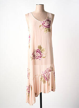 Robe courte sans manche sans manche rose CHIARO SCURO femme