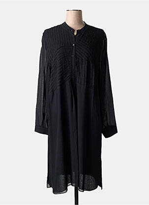Robe mi-longue manches longues manches longues noir MARYAN MEHLHORN femme