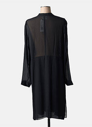 Robe mi-longue coupe fluide manches longues noir MARYAN MEHLHORN femme