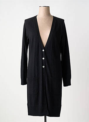 Gilet manches longues fermeture boutonnée sur le devant noir RUE DU FAUBOURG femme