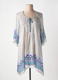 Robe de plage manches 3/4 gris VANIA femme