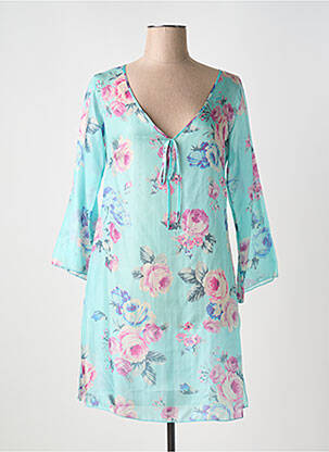 Robe de plage col v bleu RUE DU FAUBOURG femme