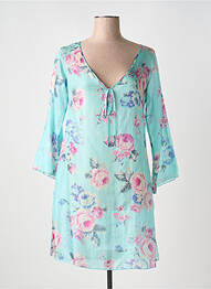 Robe de plage col v bleu RUE DU FAUBOURG femme