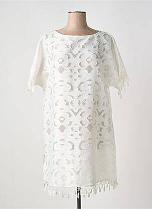 Robe de plage manches courtes blanc MARYAN MEHLHORN femme