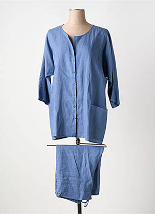 Ensemble pantalon coupe droite bleu LIONELLA femme