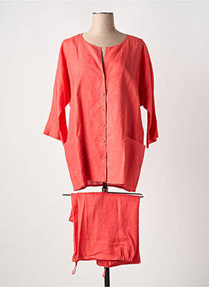 Ensemble pantalon coupe droite rouge LIONELLA femme