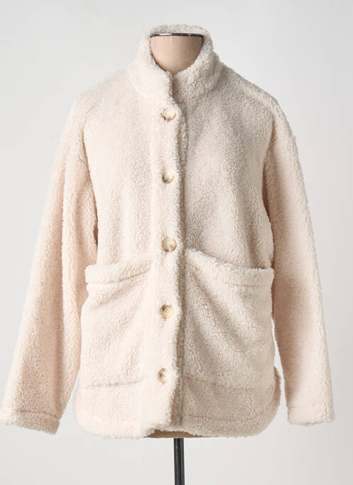 Veste casual col rond blanc PLUTO femme