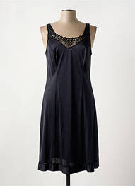 Chemise de nuit sans manche noir HELIOS femme