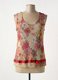 Top stretch sans manche rouge CHIARO SCURO femme