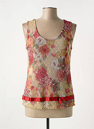 Top stretch sans manche rouge CHIARO SCURO femme
