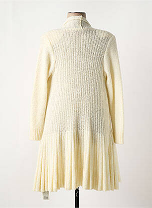 Gilet manches longues maille tricot blanc ESCOLA femme