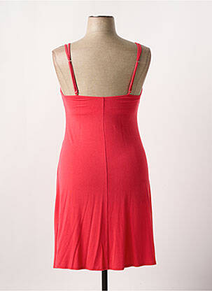 Robe mi-longue coupe cintrée fines bretelles rouge FERAUD femme