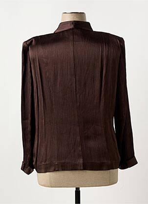 Veste casual coupe cintrée marron UN JOUR AILLEURS femme