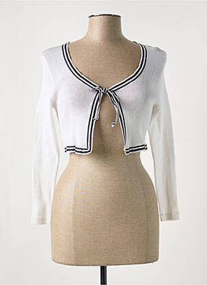 Gilet manches longues blanc LISANZA pour femme