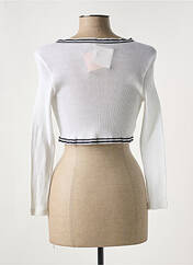 Gilet manches longues blanc LISANZA pour femme seconde vue