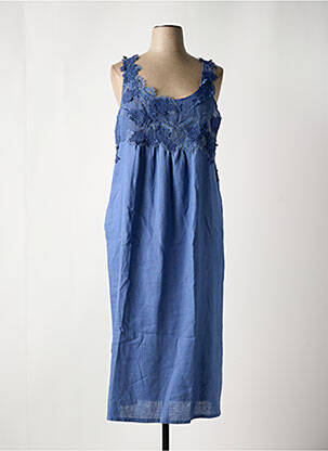 Robe longue bleu LIONELLA pour femme