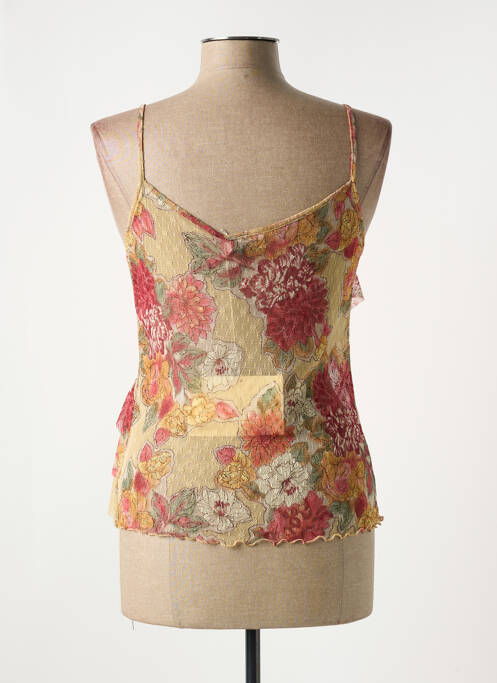 Top imprimé fantaisie sans manche rouge CHIARO SCURO femme