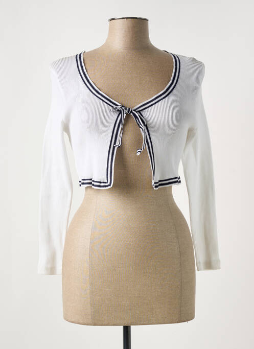 Gilet manches longues blanc LISANZA pour femme