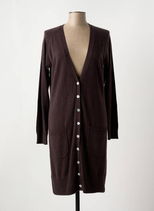 Gilet manches longues marron RUE DU FAUBOURG pour femme