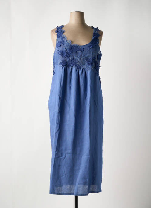 Robe longue bleu LIONELLA pour femme