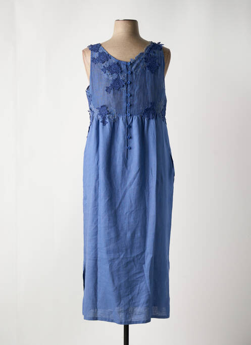 Robe longue bleu LIONELLA femme