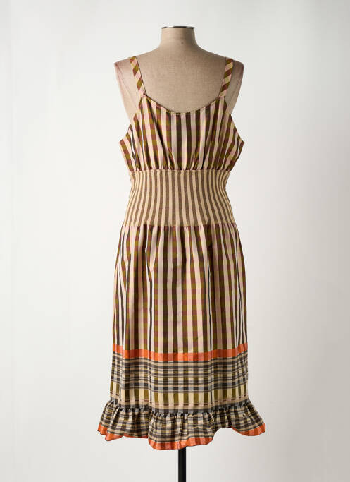 Robe mi-longue marron CHIARO SCURO pour femme