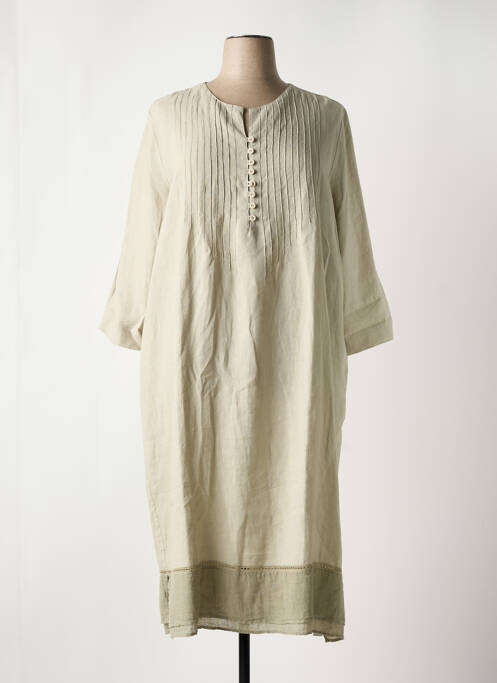 Robe mi-longue vert LIONELLA pour femme