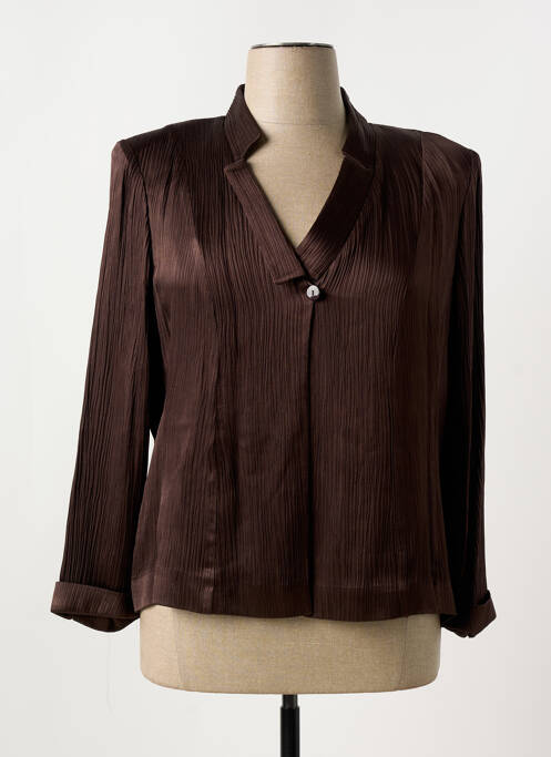Veste casual marron UN JOUR AILLEURS pour femme