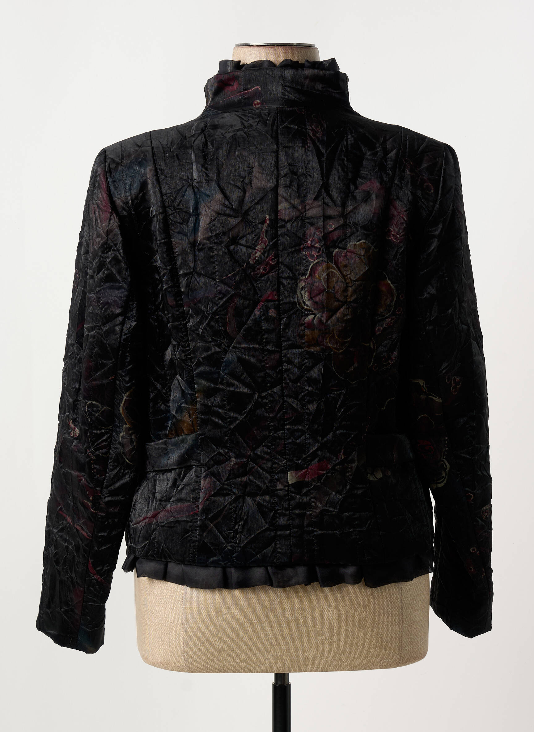 Jupe Velours Noir Soie & Viscose Javier Simorra Barcelona - Taille 8 - Occasion Très Bon état
