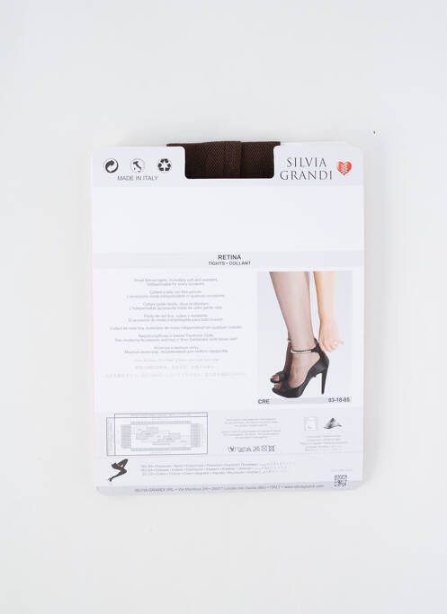 Collants marron SILVIA GRANDI pour femme