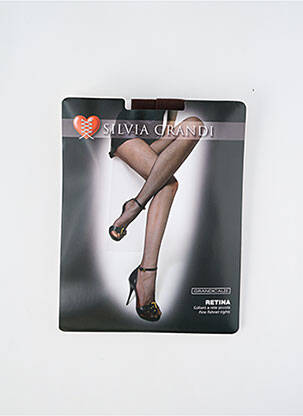 Collants stretch marron SILVIA GRANDI femme