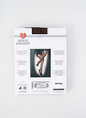 Collants stretch marron SILVIA GRANDI femme