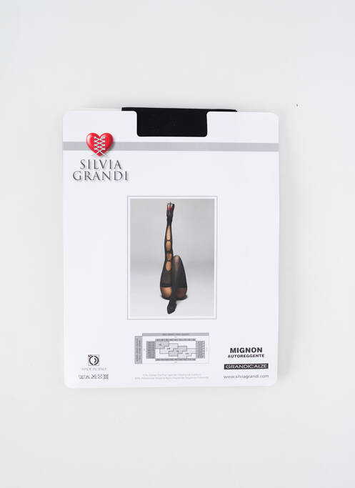 Bas noir SILVIA GRANDI pour femme