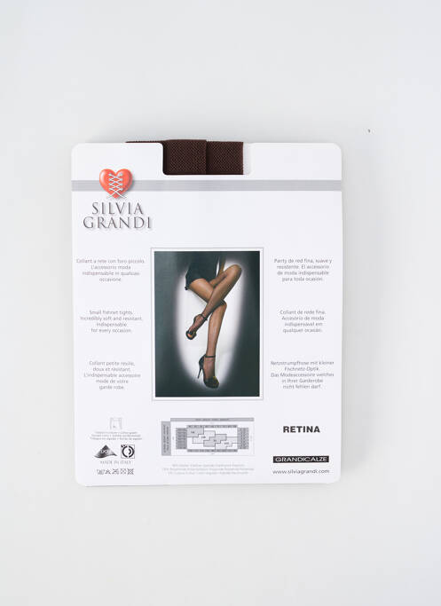 Collants marron SILVIA GRANDI pour femme