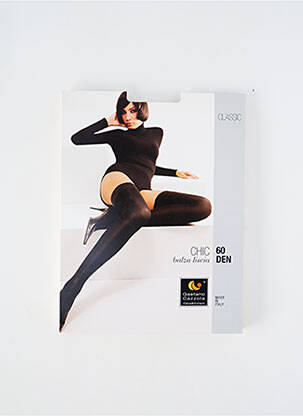 Bas stretch marron GAETANO CAZZOLA femme