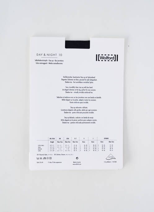 Bas noir WOLFORD pour femme