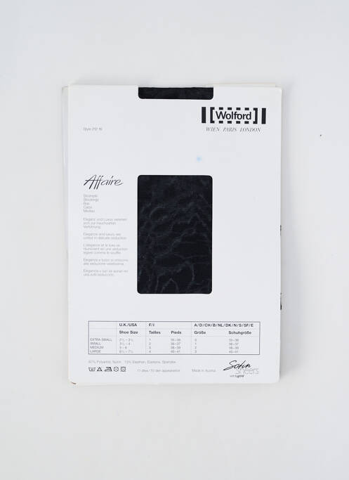 Bas noir WOLFORD pour femme