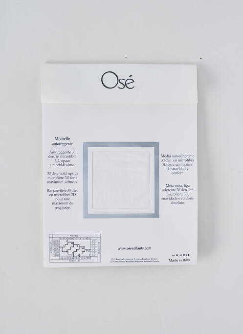 Bas blanc OSÉ pour femme