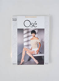 Bas imprimé fantaisie beige OSÉ femme