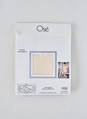 Bas imprimé fantaisie beige OSÉ femme