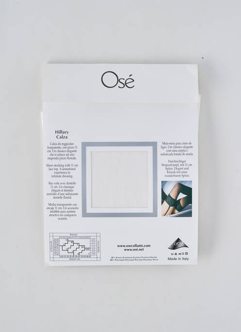 Bas blanc OSÉ pour femme