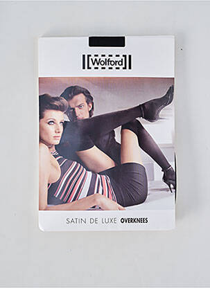 Chaussettes maille opaque noir WOLFORD femme