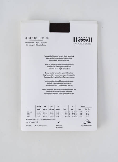 Bas marron WOLFORD pour femme