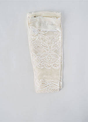 Bas tissage dentelle beige COTTON CLUB femme
