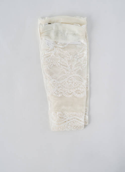 Bas tissage dentelle beige COTTON CLUB femme