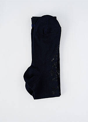 Chaussettes maille opaque bleu BARAZANDEH femme