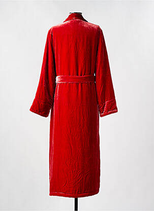 Robe de chambre manches longues rouge VIVIS femme